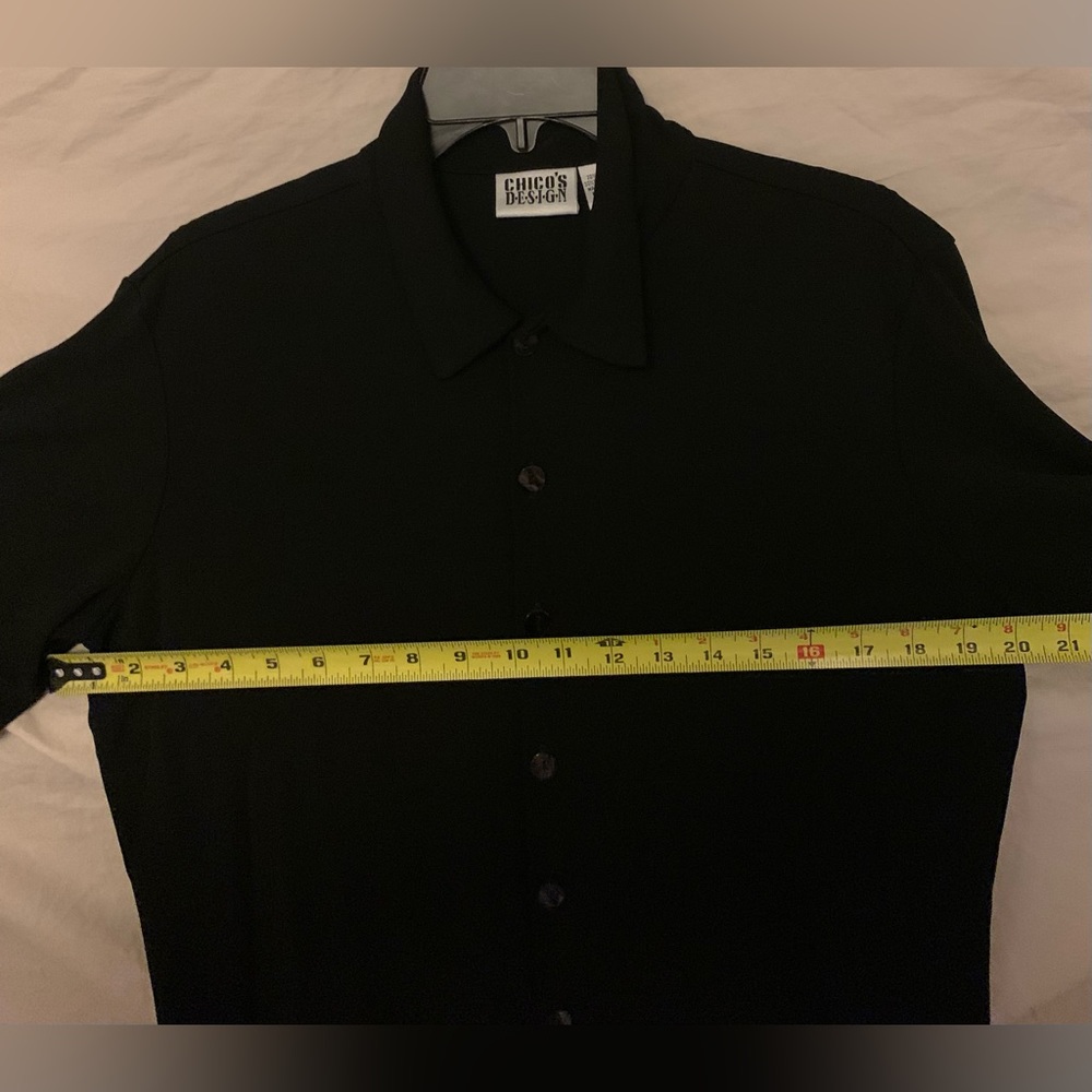 ✨⚡️💥 Chico ‘s dress button closure down front black long sleeves - Picture 5 of 9